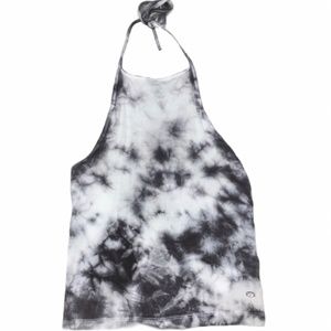 AEO Black & White Tie Dye Halter Top
